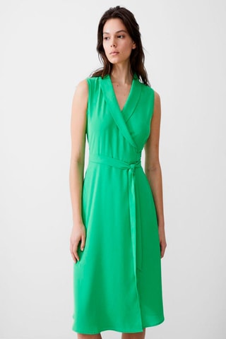 Robe portefeuille Sleeveless - Vert