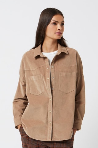 Surchemise en jean Paula - Camel