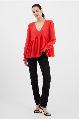 Blouse Crepe - Rouge