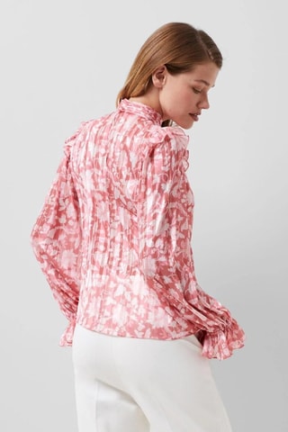 Blouse volantée plissée Cynthia - Rose