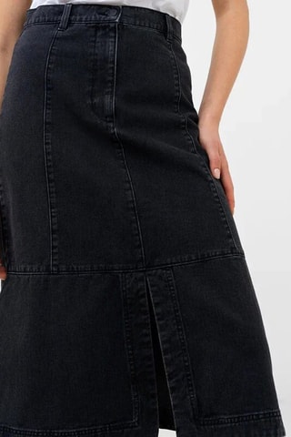 Jupe midi en jean Denver - Noir