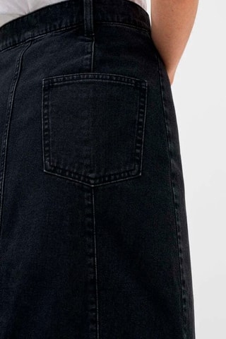 Jupe midi en jean Denver - Noir