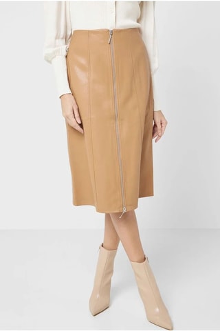 Jupe midi Claudia - Camel