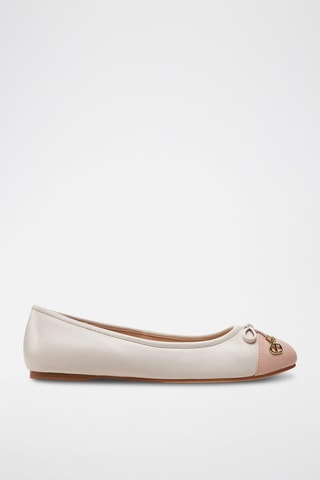 Ballerines - Blanc et rose poudré