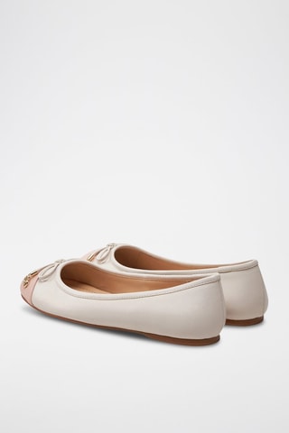 Ballerines - Blanc et rose poudré