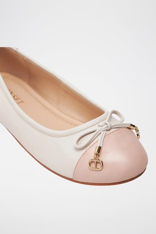Ballerines - Blanc et rose poudré