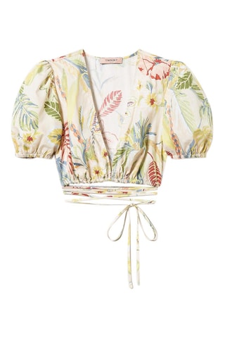 Crop top - Beige et jaune