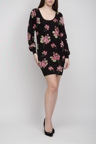 Robe pull - Noir et rose