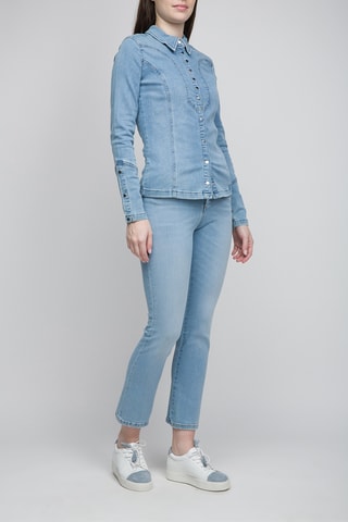 Chemisier en jean - Bleu