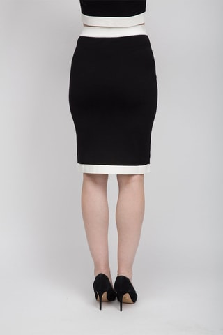 Jupe fourreau taille haute - Noir