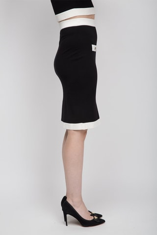 Jupe fourreau taille haute - Noir