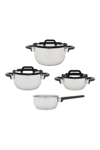 3 faitouts et casserole Cascade en acier inoxydable