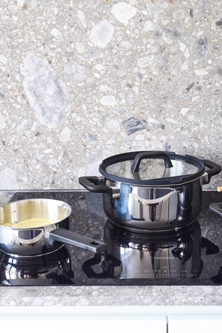 3 faitouts et casserole Cascade en acier inoxydable