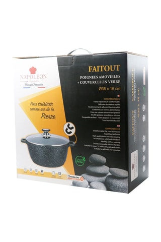 Faitout L'amovible bas revêtement Greblon® C3 - 36 cm