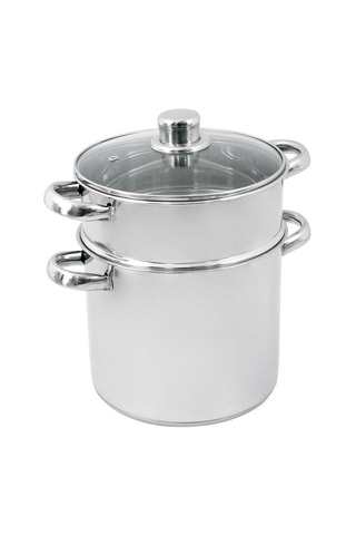 Couscoussier en acier inoxydable avec couvercle vapeur Olympe - 16 l