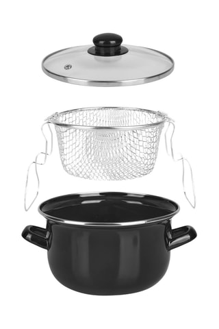 Friteuse avec couvercle et passoire Essential - 20 cm