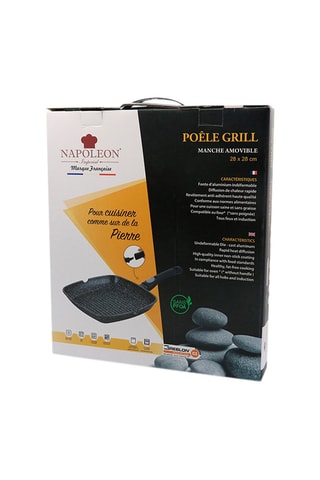 Gril L'amovible en acier inoxydable - 28 x 28 cm