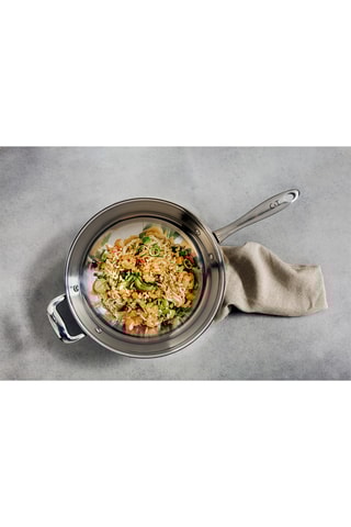 Wok en acier inoxydable - 30 cm