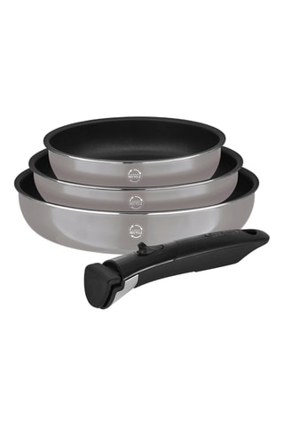 3 poêles et 1 manche amovible - 20/24/28 cm