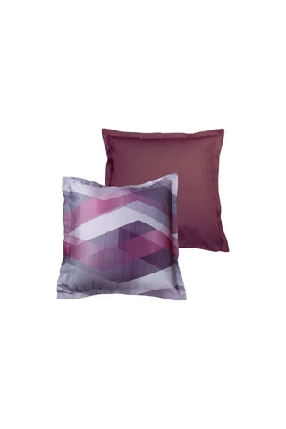 2 federe Helix in raso di cotone 80 fili/cm² - Navy e viola 