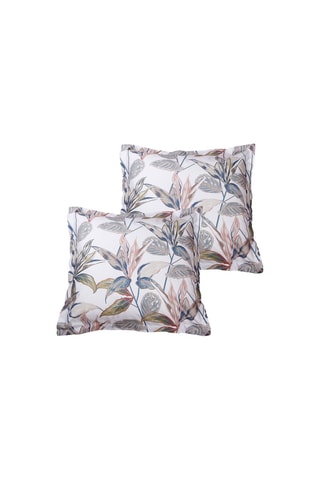 2 federe Tiède in cotone 57 fili/cm² - Bianco e verde