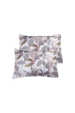 2 federe Tiède in cotone 57 fili/cm² - Bianco e verde