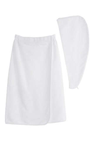 Pareo e asciugamano - Bianco