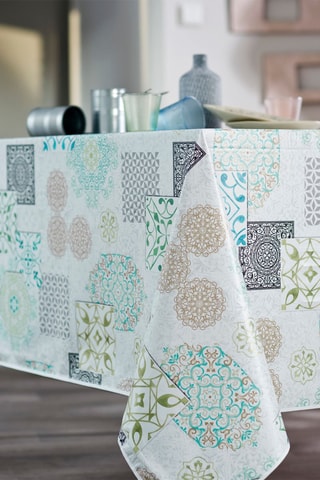 Tovaglia rettangolare in tela cerata Faïence - Multicolore