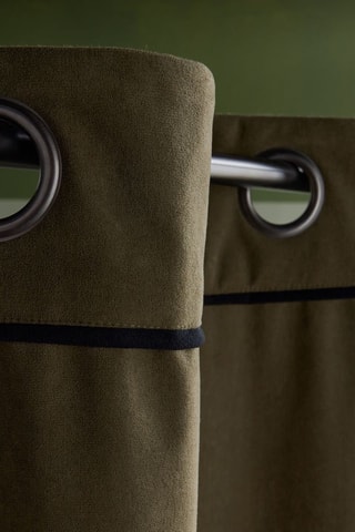 Cortina de terciopelo - Verde oscuro - 140 x 240 cm