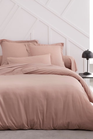 Sábana bajera de algodón 130 g/cm² Essential - Rosa - Esquina 25 cm