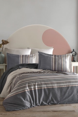 Parure copripiumino in cotone Ash - Grigio