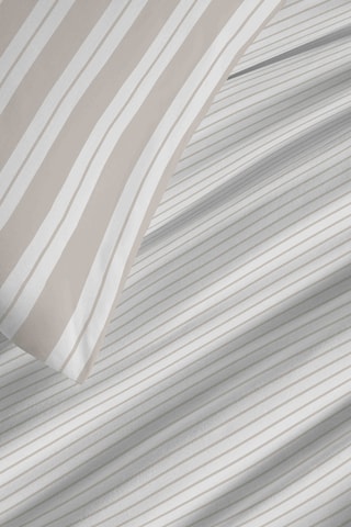 Pack parure copripriumino in cotone 57 fili/cm²  Florence - Bianco e beige