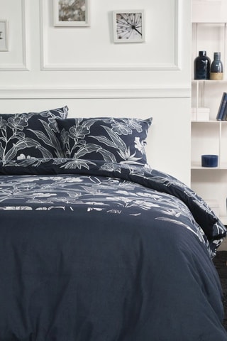 Parure copripiumino in flanella di cotone - Navy