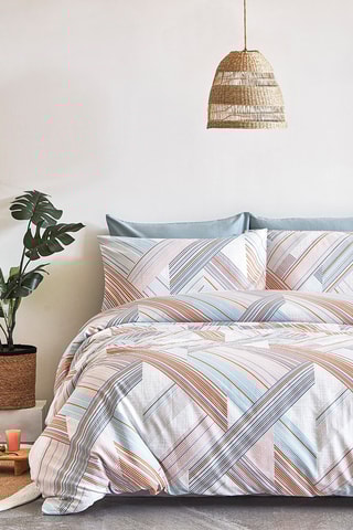 Parure copripiumino in raso di cotone Lenox 79 fili/cm² - Multicolore