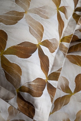 Parure copripiumino in raso di cotone Illusion 83 fili/cm² - Beige e marrone