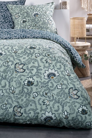 Parure copripiumino in cotone 57 fili/cm² - Verde acqua