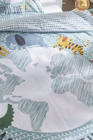 Juego de nórdico de algodón 57 hilos/cm² Kool - Azul