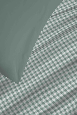 Parure copripiumino double face in cotone 57 fili/cm² Gabrielle - Salvia