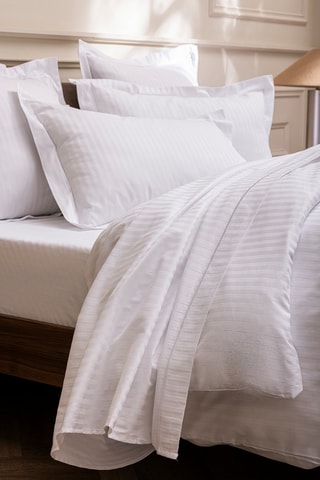 Sábana encimera de satén de algodón 120 hilos/cm² Prestige - Blanco