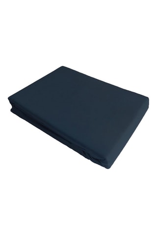Drap plat en satin de coton 83 fils/cm² Bleu