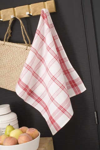 10 strofinacci - Rosso e bianco