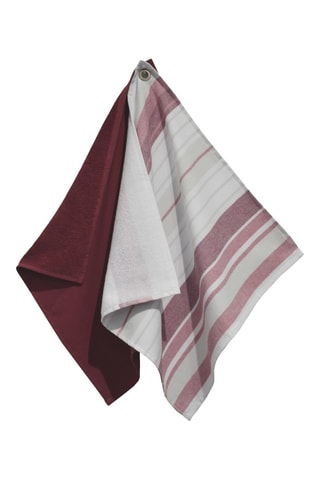 2 strofinacci spugna - Bordeaux e bianco