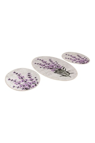 3 tappetini bagno - Bianco - 50 x 60/60 x 100 cm