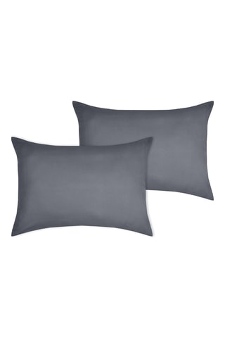 2 taies d'oreiller - Ardoise - 45 x 75 cm