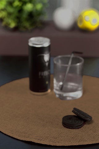 6 sets de table - Taupe - 38 cm