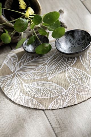 6 sets de table - Blanc - 38 cm