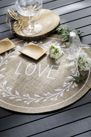 6 sets de table - Blanc - 38 cm