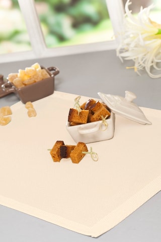 6 sets de table - Blanc - 45 x 30 cm