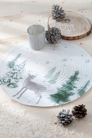 6 sets de table - Blanc - 38 cm