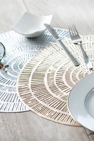 6 sets de table - Doré - 38 cm